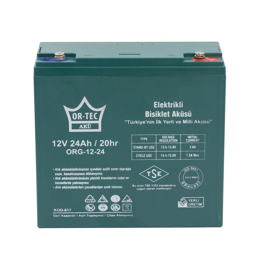 Ortec 12V 24Ah Bakımsız Jel Akü