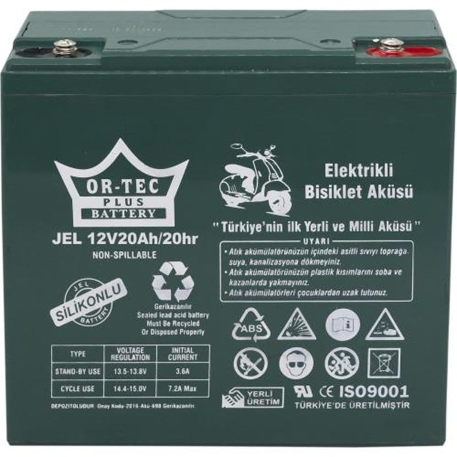 ORTEC JEL AKÜ  12V    20,0 AH