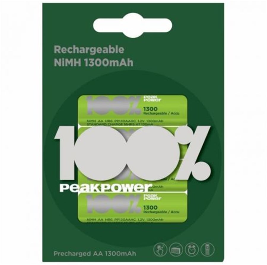 PEAKPOWER ŞARJLI AA  1300MAH 4'LÜ BL