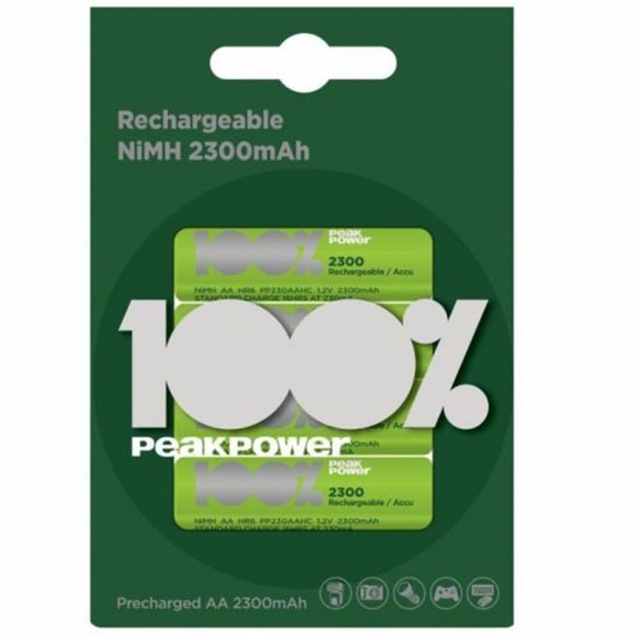 PEAKPOWER ŞARJLI AA  2300MAH 4'LÜ BL