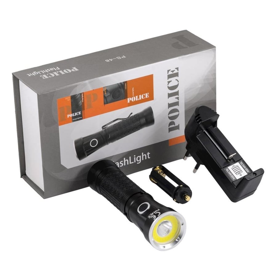 Police PS-48 Kademeli Dönen Başlıklı Şarj Edilebilir El Feneri