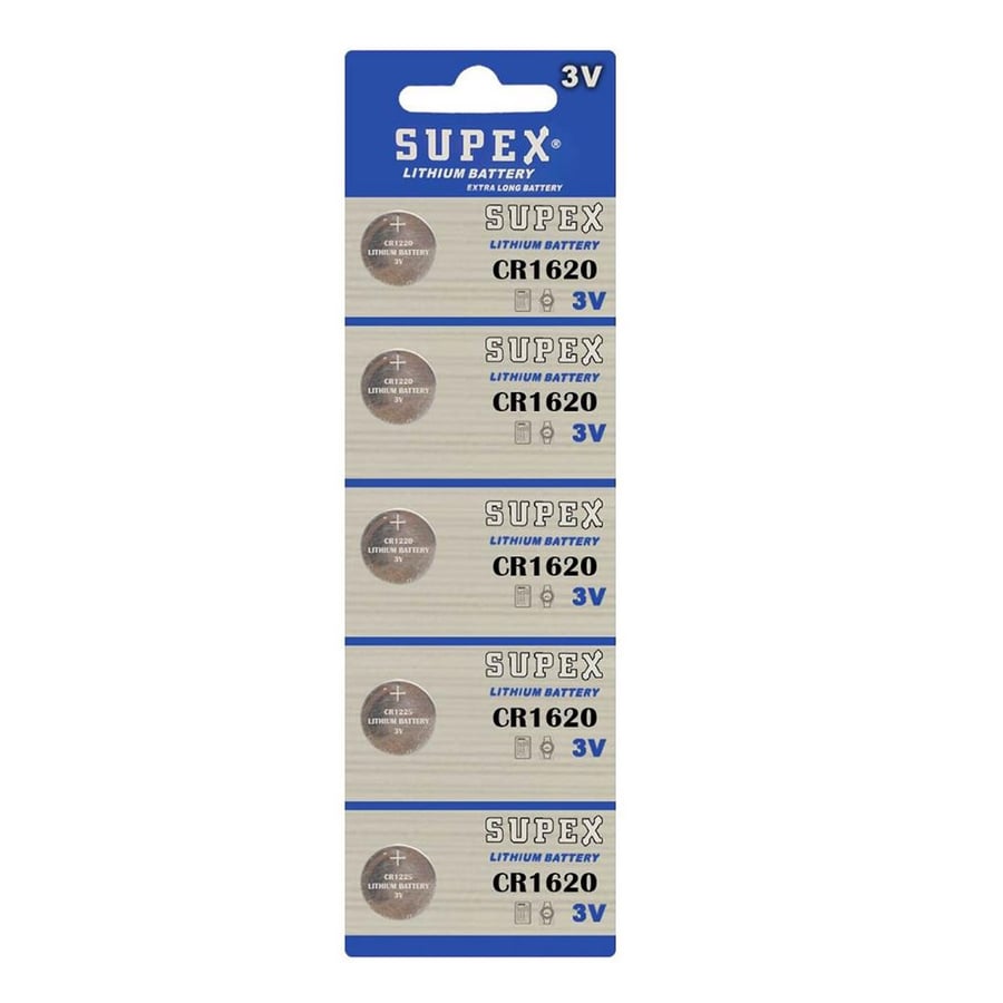 Supex CR1620 3V Lityum Pil 5'li Paket