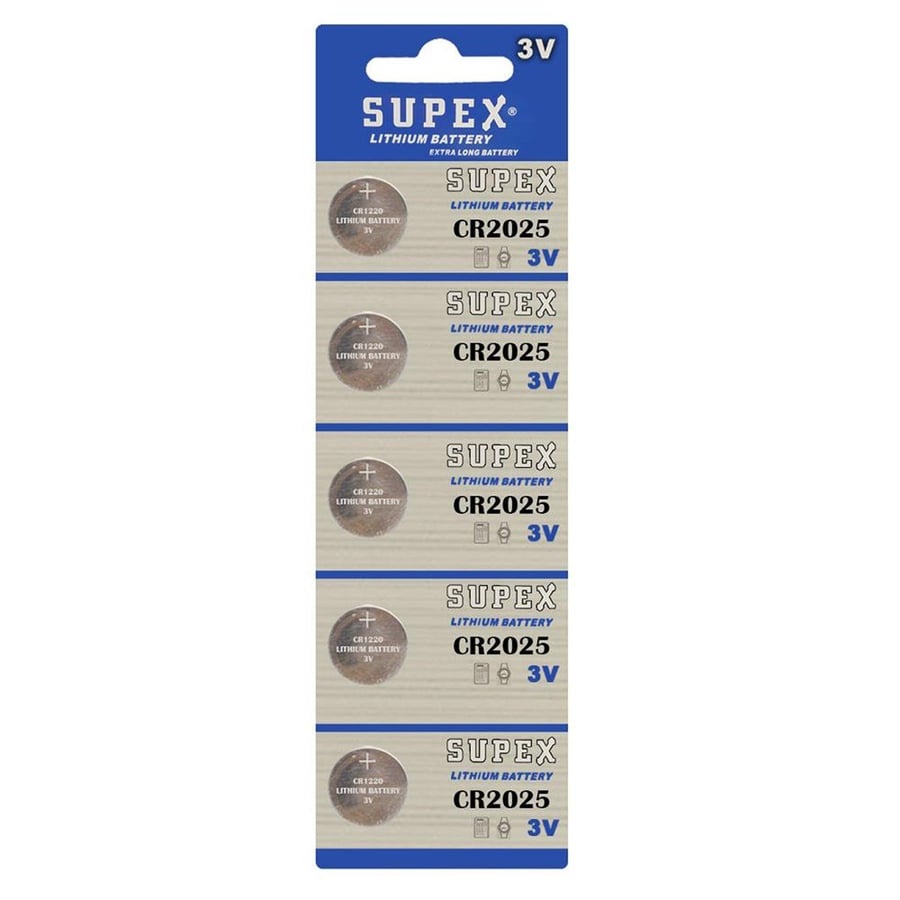 Supex CR2025 3V Lityum Pil 5'li Paket