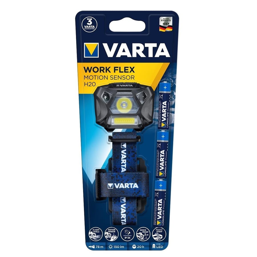 Varta 150lm LED Kafa Feneri - Work Flex Motion Sensor (18648)