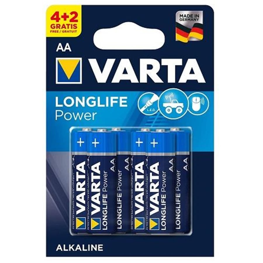 Varta 4906 Longlife Power Alkalin AA Kalem Pil 6'lı Paket