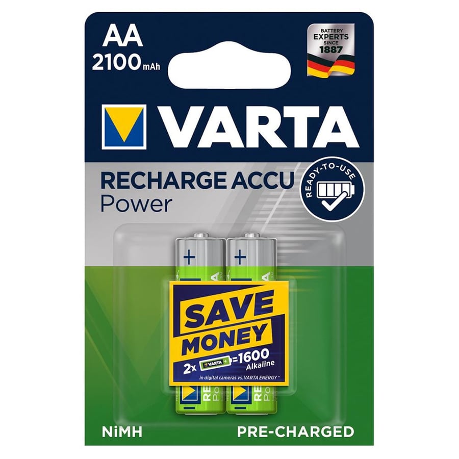 Varta 56706 Power 2100mAh AA Şarj Edilebilir Kalem Pil 2'li Paket