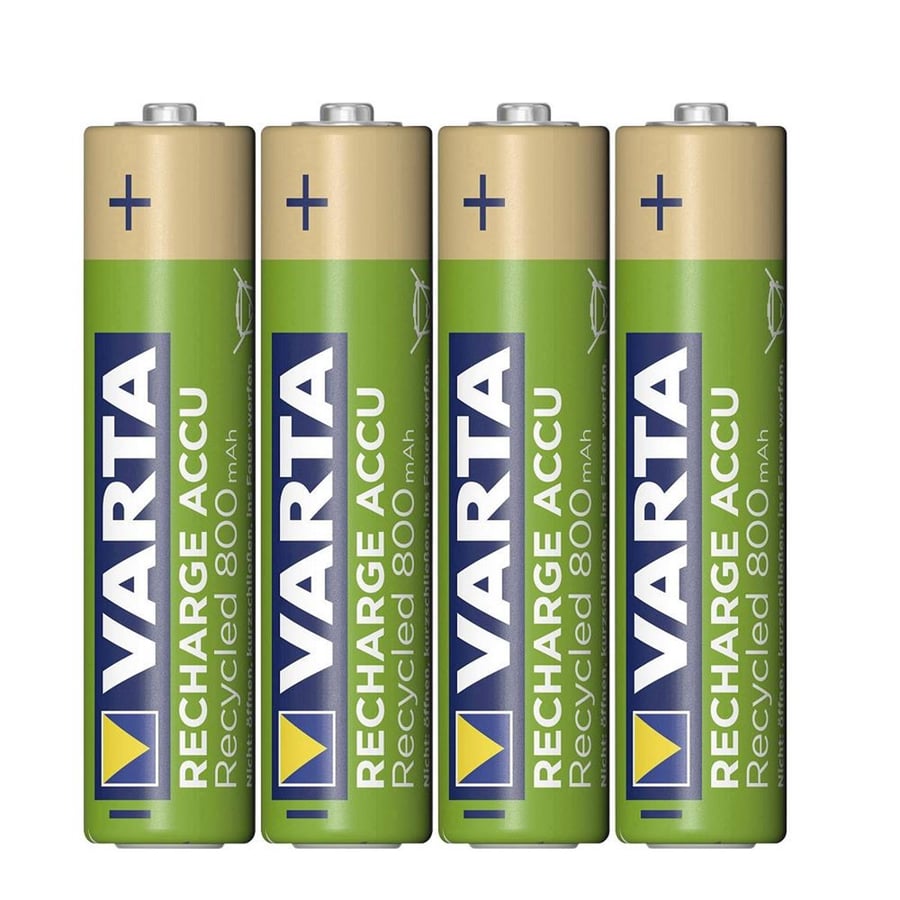 Varta 56813 Recycled 800mAh AAA Şarj Edilebilir İnce Kalem Pil 4'lü Paket