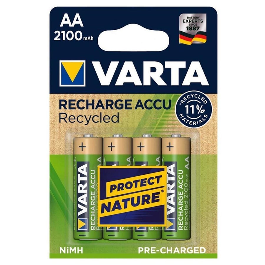 Varta 56816 Recycled 2100mAh AA Şarj Edilebilir Kalem Pil 4'lü Paket