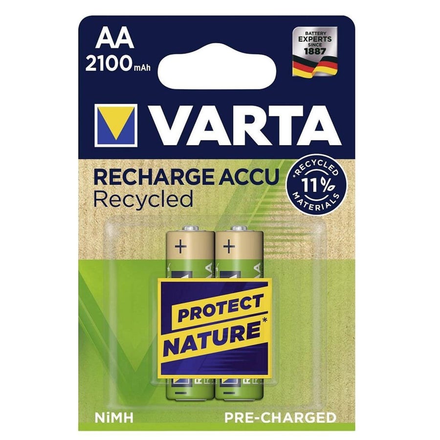 Varta 56816 Recycled 2100mAh AA Şarj Edilebilir Kalem Pil 2'li Paket