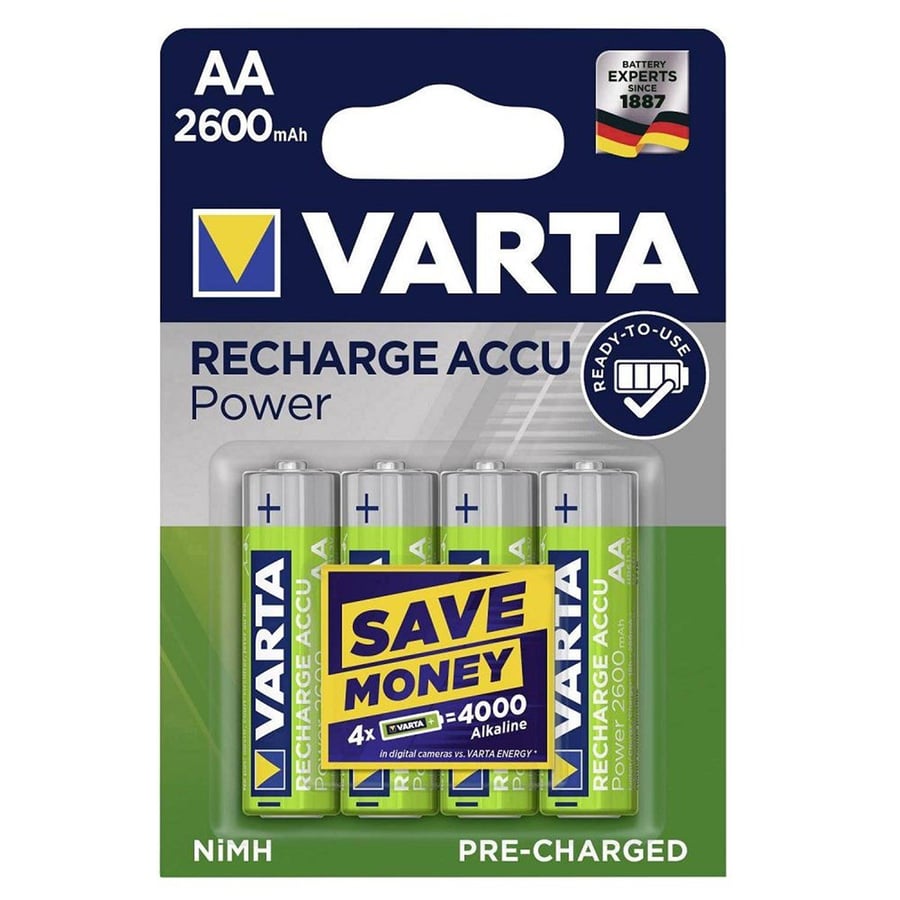 Varta 57161 Power 2600mAh AA Şarj Edilebililr Kalem Pil 4'lü Paket
