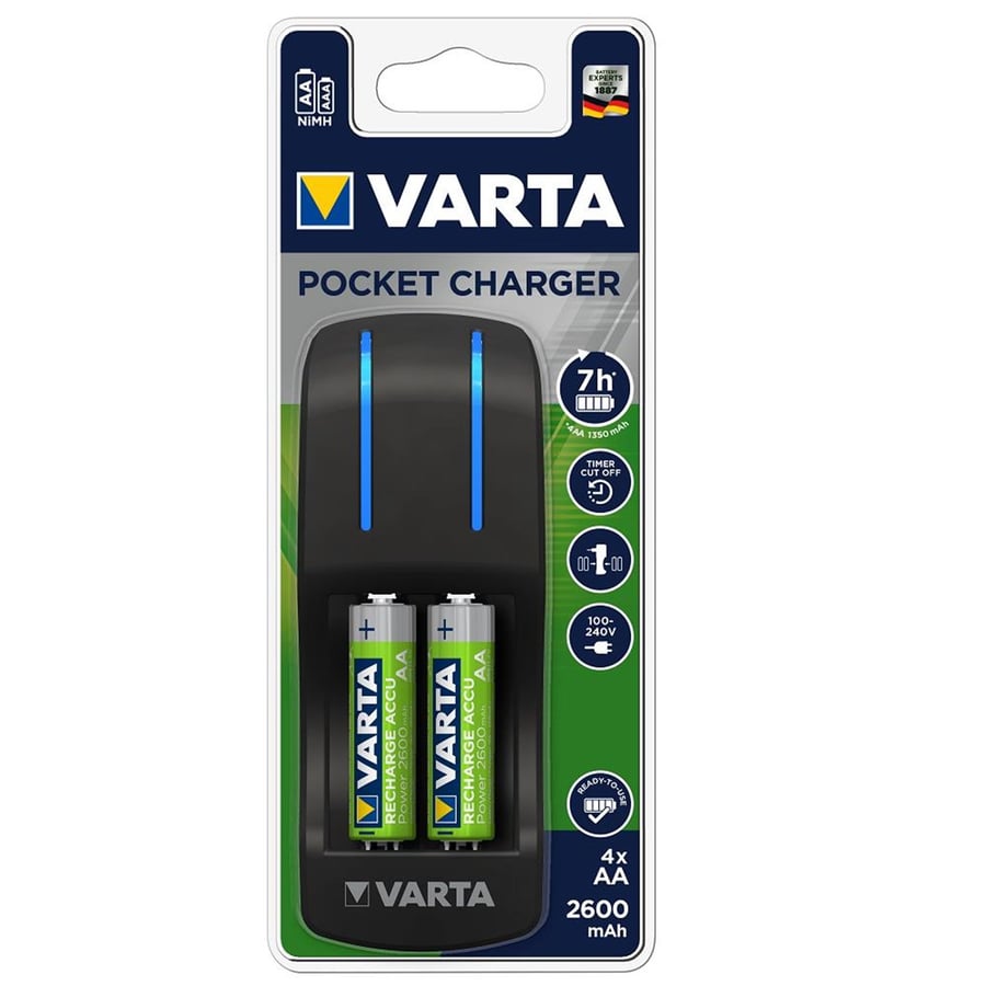 Varta 57642 Pocket Pil Şarj Aleti - 4x AA 2600Mah