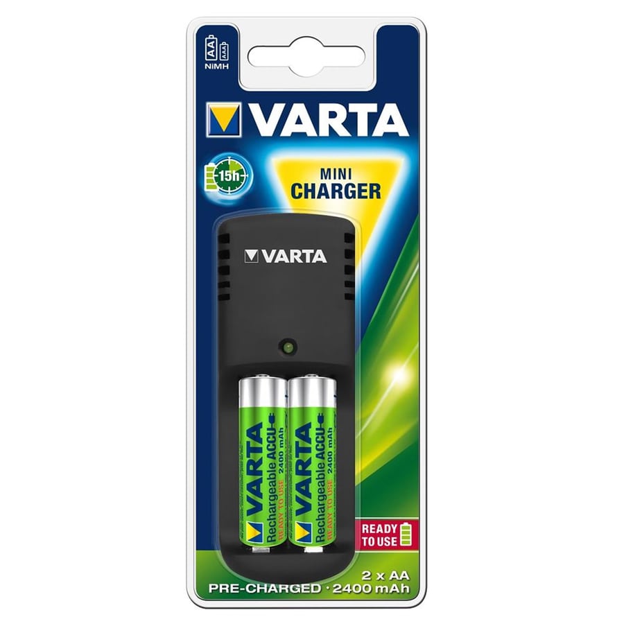 Varta 57666 Mini Pil Şarj Aleti - Mini 2x AA 2400Mah