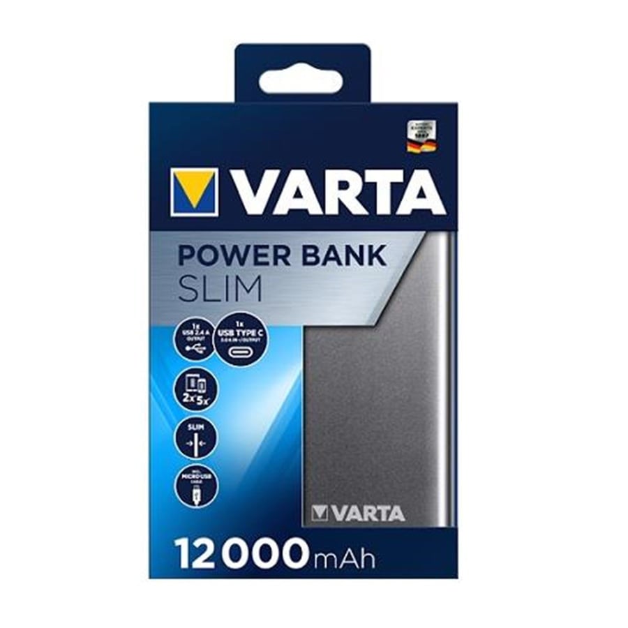 Varta 57966 Slim Powerbank 12.000mAh
