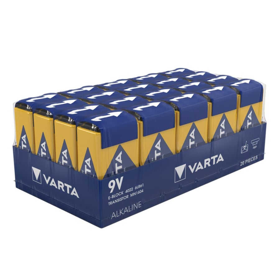 Varta 9V Alkalin Tekli Paket Pil – Industrial (4022)