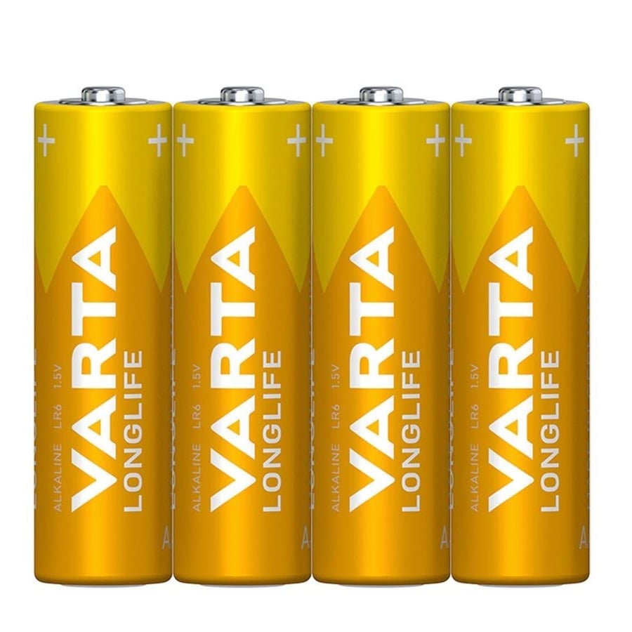 Varta AA 1.5V Alkalin 4’lü Paket Pil – Longlife (4106)