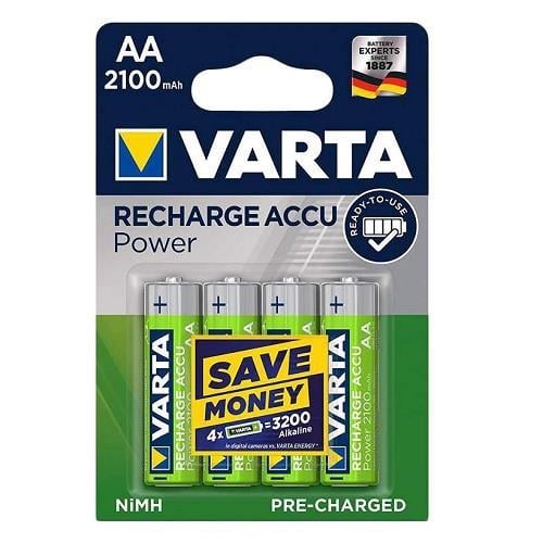 Varta AA 1.2V 2100mAh Ni-MH 4’lü Paket Pil – Power (56706)