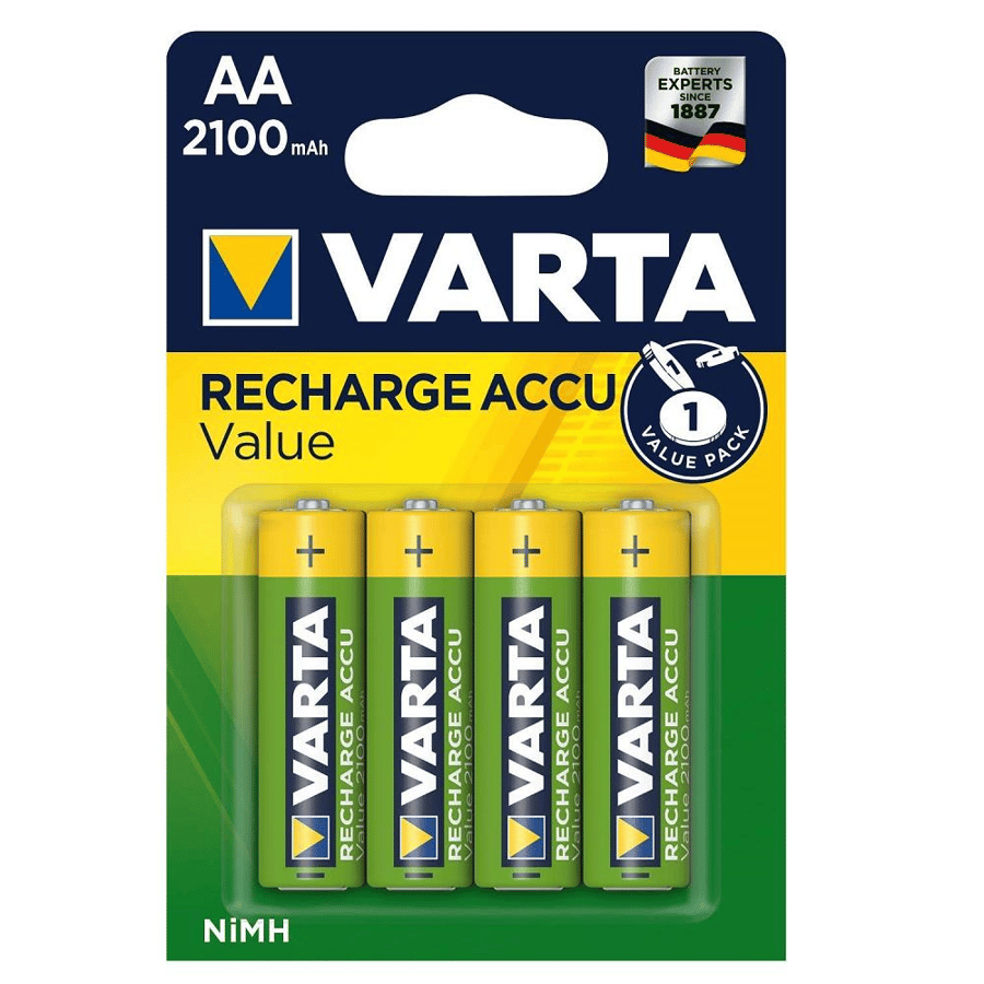 Varta AA 1.2V 2100mAh Ni-MH 4’lü Paket Pil – Value (56616)