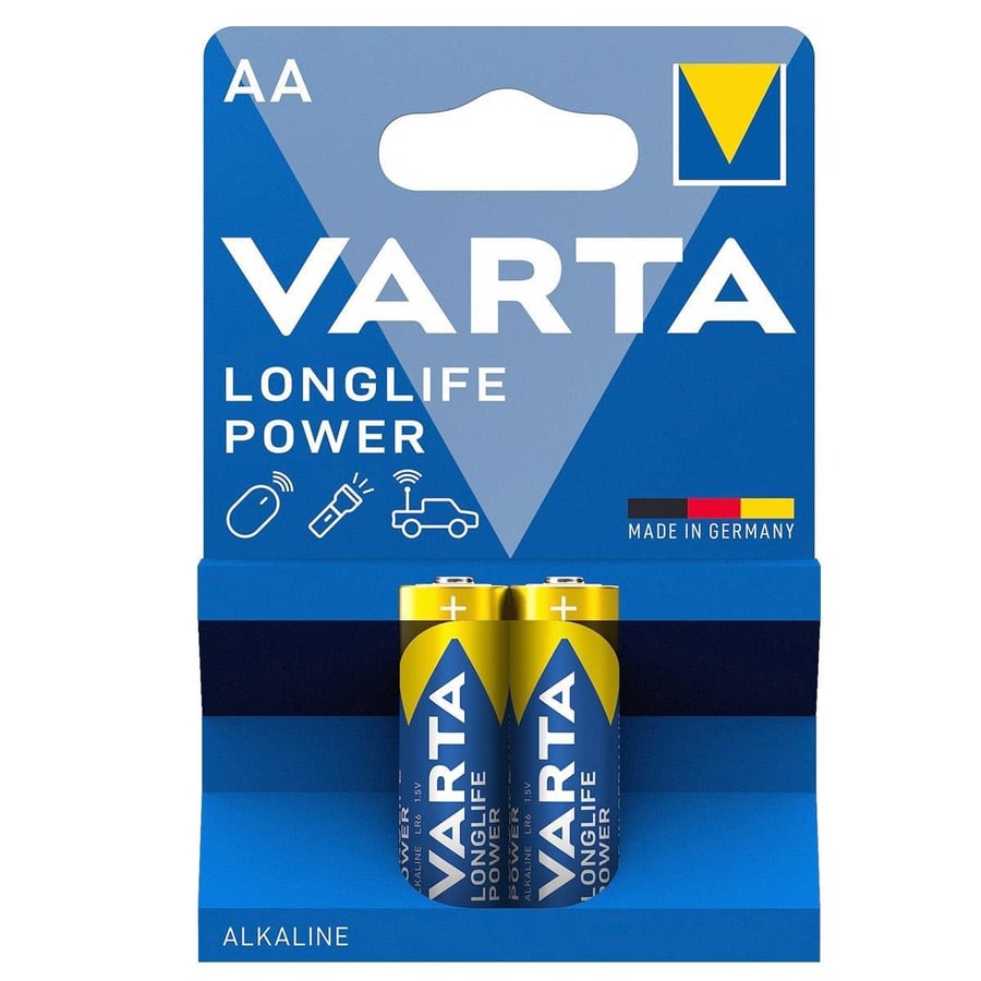 Varta AA 1.5V Alkalin 2’li Paket Pil – Longlife Power (4906)