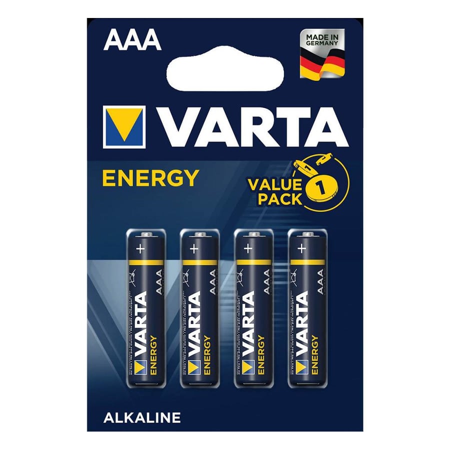 Varta AAA 1.5V Alkalin 4’lü Paket Pil – Energy (4103)