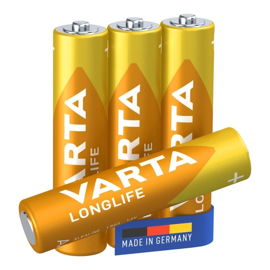 Varta AAA 1.5V Alkalin 4’lü Paket Pil – Longlife (4103)