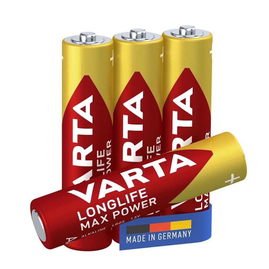 Varta AAA 1.5V Alkalin 4’lü Paket Pil – Longlife Max Power (4703)