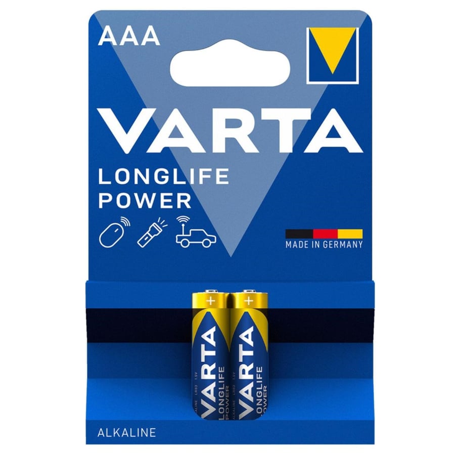 Varta AAA 1.5V Alkalin 2’li Paket Pil – Longlife Power (4903)