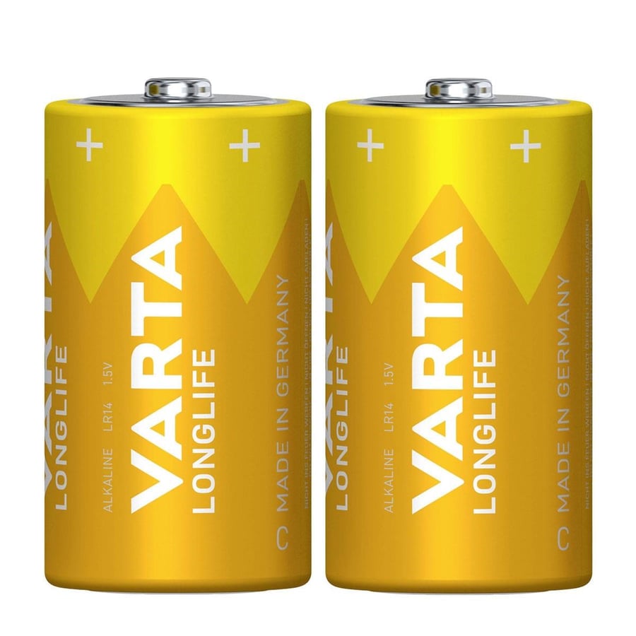 Varta C - Orta Boy 1.5V Alkalin 2’li Paket Pil – Longlife (4114)