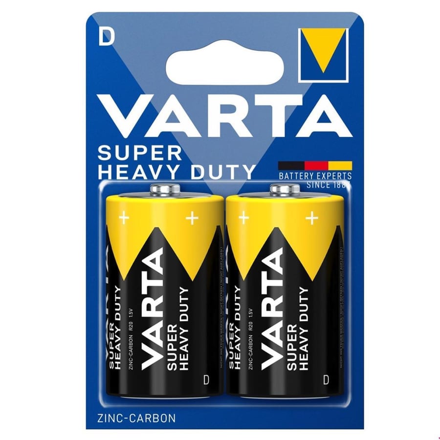 Varta D - Büyük Boy 1.5V Manganez 2’li Paket Pil – Superlife