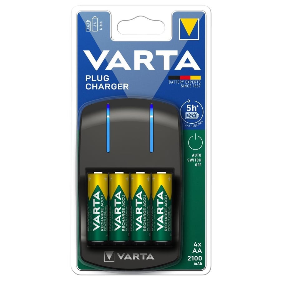 Varta Ni-MH Plug Şarj Cihazı – 4×AA 2100mAh (57647)