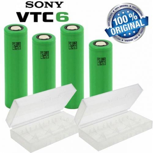 Xtar VC4 Şarj Aleti, Sony VTC6 Li-ion Pil, ORION 18650 Pil taşıma kutusu / 7'Li SET