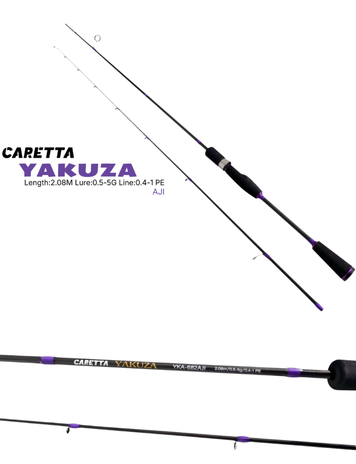 Lrf Kamışları Caretta Yakuza Aji 0.5-5g 2.08m 0.4-1 Pe Lrf Olta Kamışı