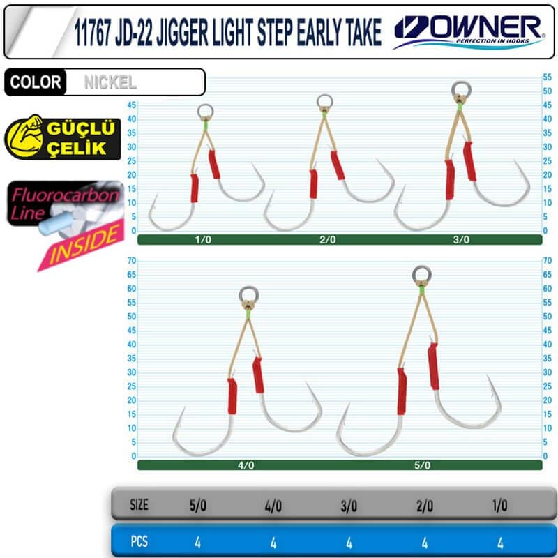 Assist İğneler Cultiva 11767 JD-22 Jigger Light Step Early Take