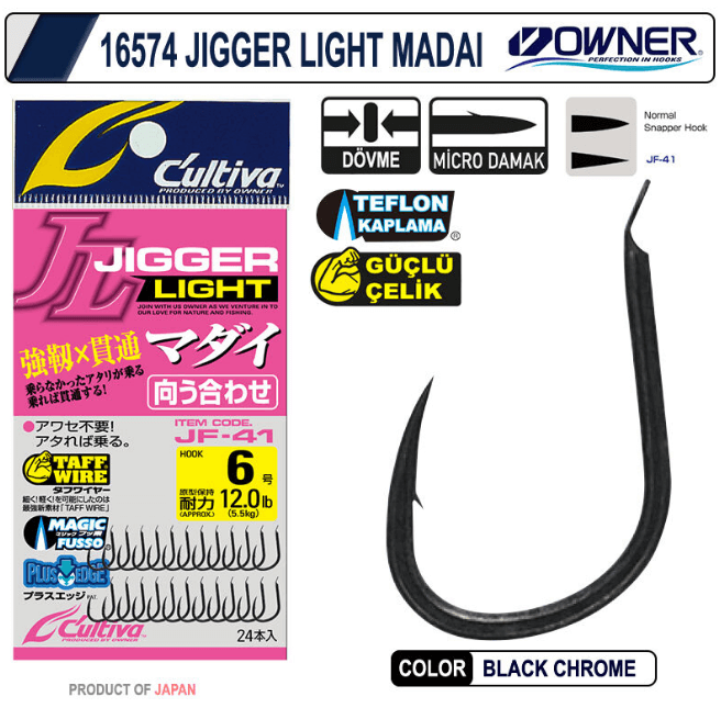 Cultiva 16574 Jigger Light İğne - 12 Tekli İğneler