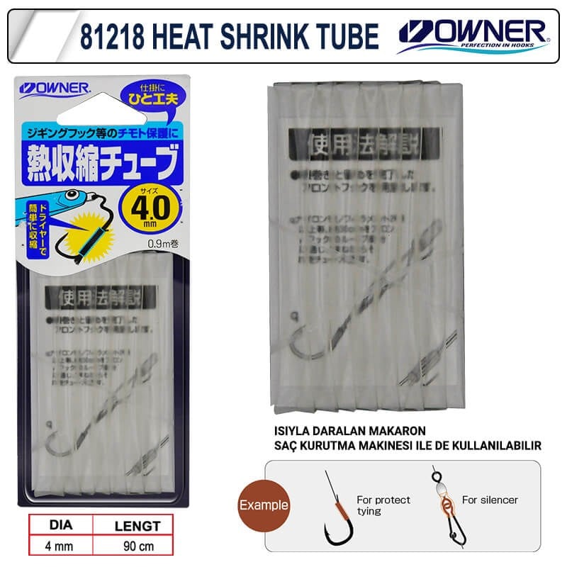 Cultiva 81218 Heat Shrink Tube Düğüm Koruyucu (Isıyla Daralan Makaron) Boncuk ve Stoperler