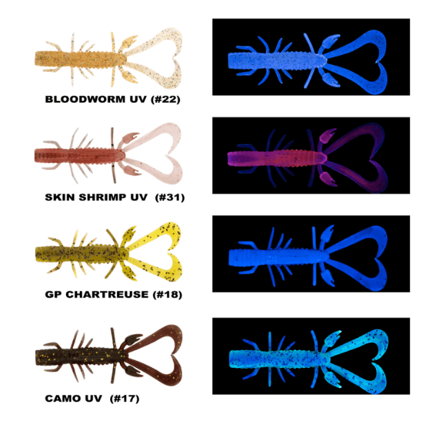 Silikon Yemler Daiwa Bait Junkie Risky Critter 7.62 Cm Silikon Yem (6 Adet) - GP CHARTREUSE UV