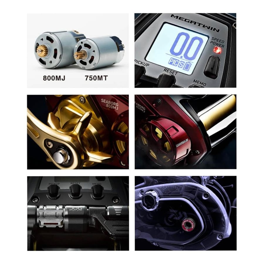 Baitcasting & Çıkrık Makineleri Daiwa Seaborg 800 MJ (AD) Elektrikli Çıkrık Makara