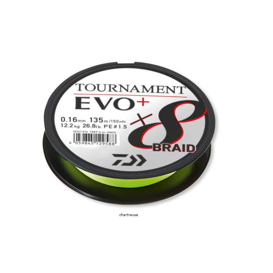 İp Misinalar Daiwa Tournament EVO+ 8B Chartreuse İp Misina (135m) - 0.08MM