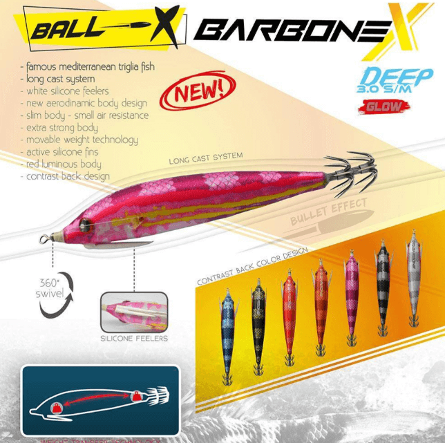 Kalamar Zokaları DTD BALLISTIC BARBONE X 3.0 Kalamar Zokası  - BLUE