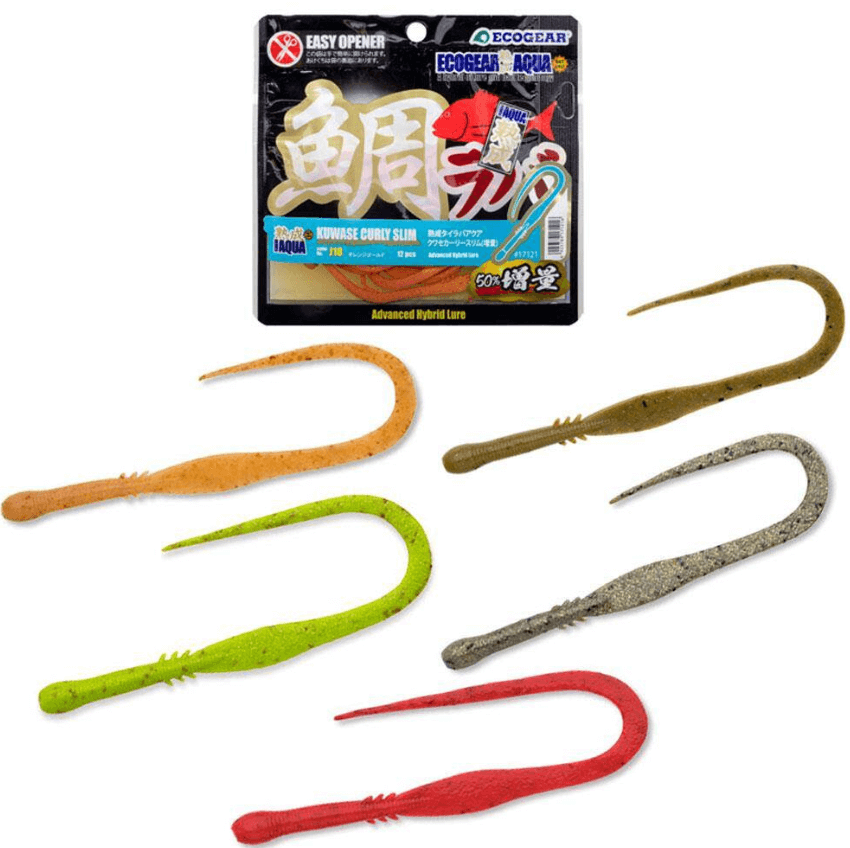 Silikon Yemler Ecogear Aqua Tairaba Kuwase Curly Slim 12li