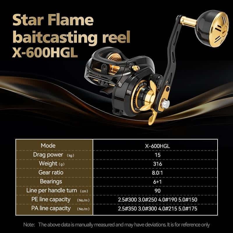 Baitcasting & Çıkrık Makineleri Ecooda Star Flame 600HGL Bait Cast Olta Makinesi