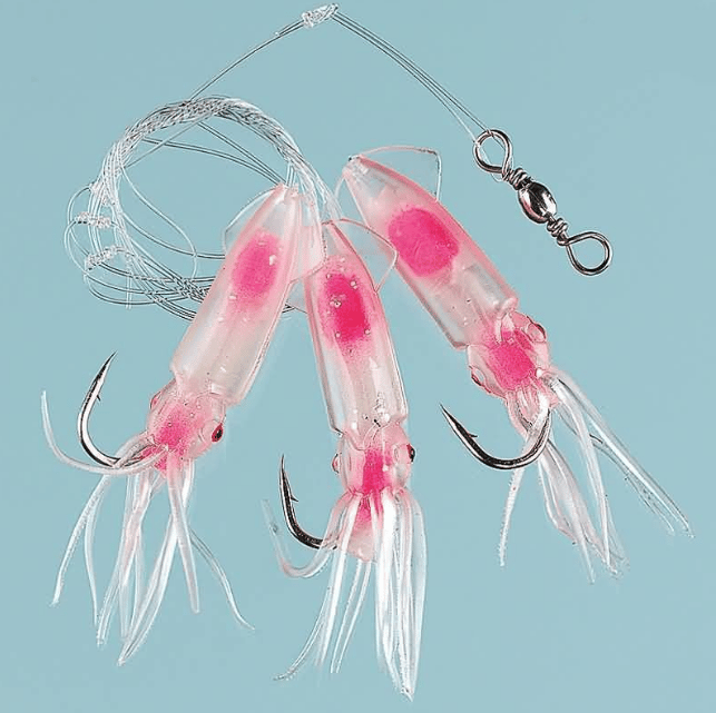 Hazır Takımlar Fladen Pink Squid 3 Köstek Hazır Takım - 4/0