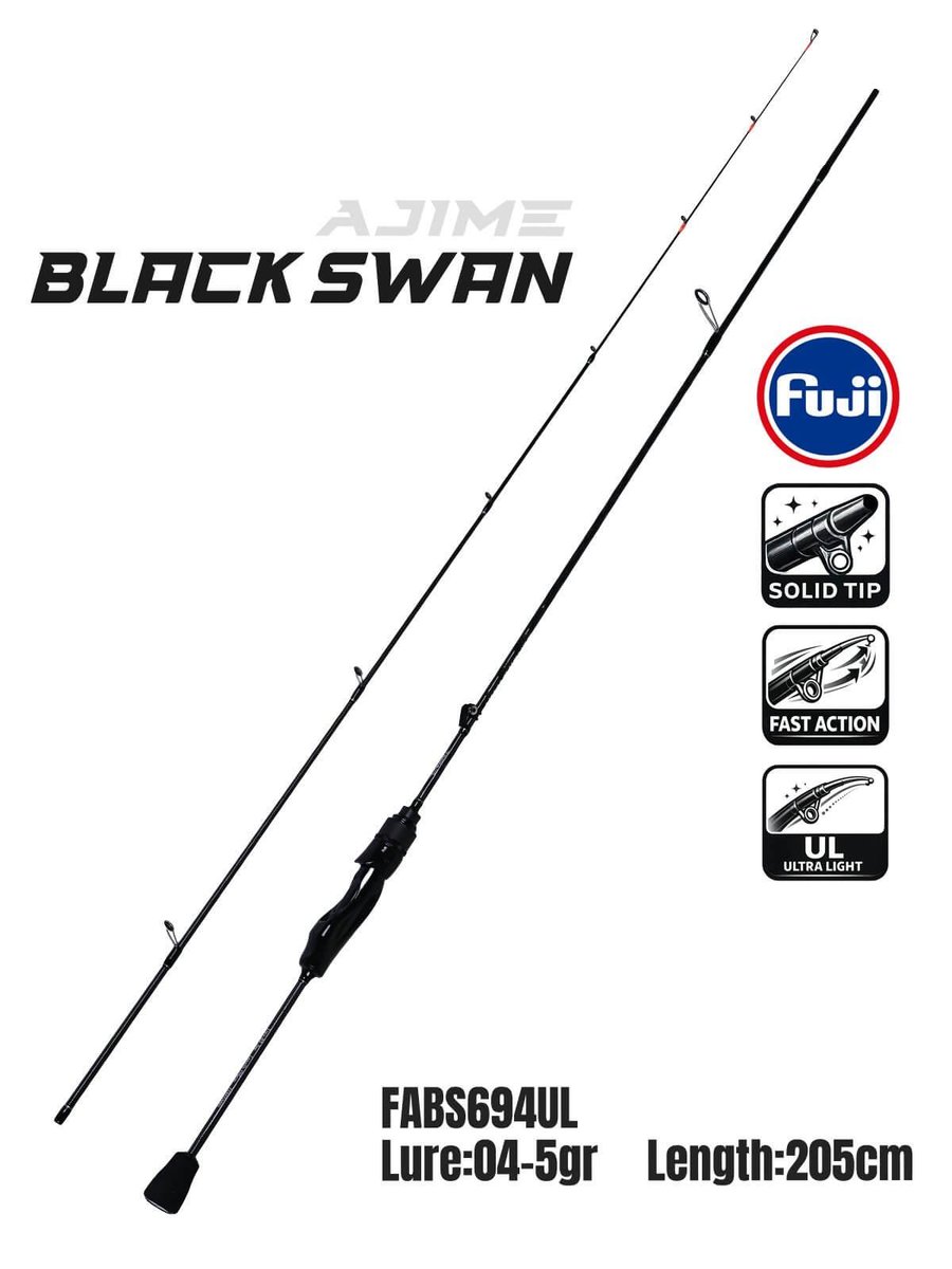 Lrf Kamışları Fujin Ajime Black Swan 205cm 04-5gr Aji LRF Kamışı
