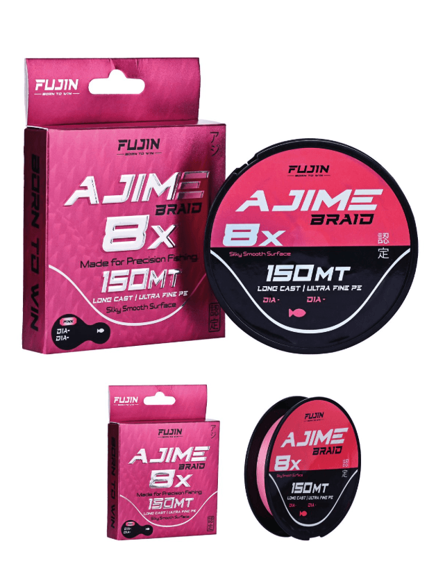 İp Misinalar Fujin Ajime Braid 8x 150mt Pink İp - 0.2PE 0.08MM