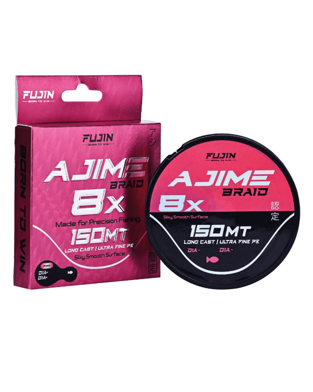 İp Misinalar Fujin Ajime Braid 8x 150mt Pink İp - 0.2PE 0.08MM