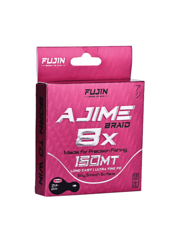 İp Misinalar Fujin Ajime Braid 8x 150mt Pink İp - 0.2PE 0.08MM