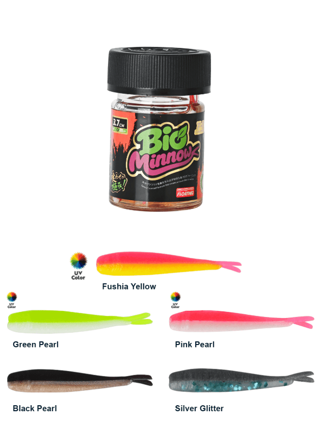 Fujin Bio Minnow 3.7cm Floating Sıvılı Kokulu LRF Silikonu  Silikon Yemler