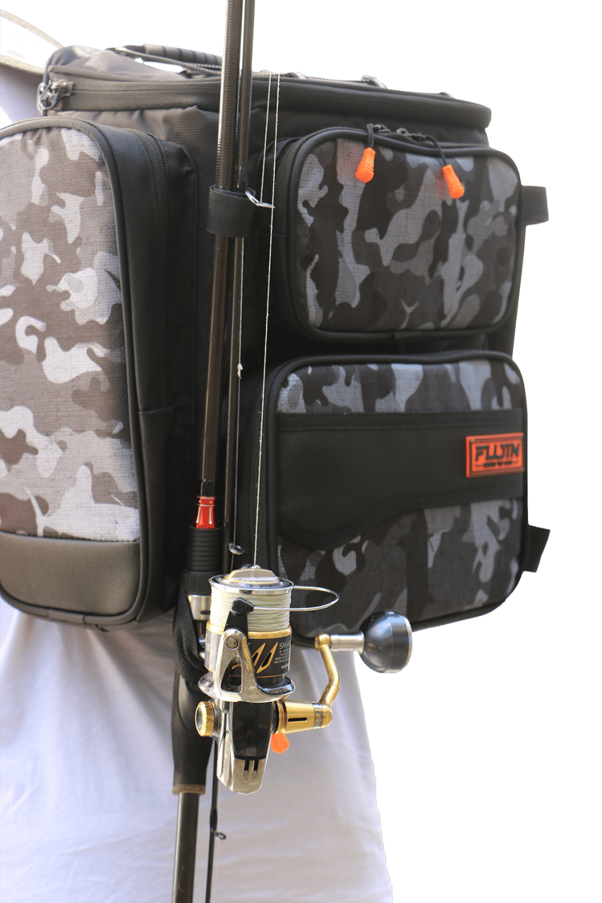 Çanta ve Kutular Fujin Black Camo Back Pack - Balıkçı Sırt Çantası