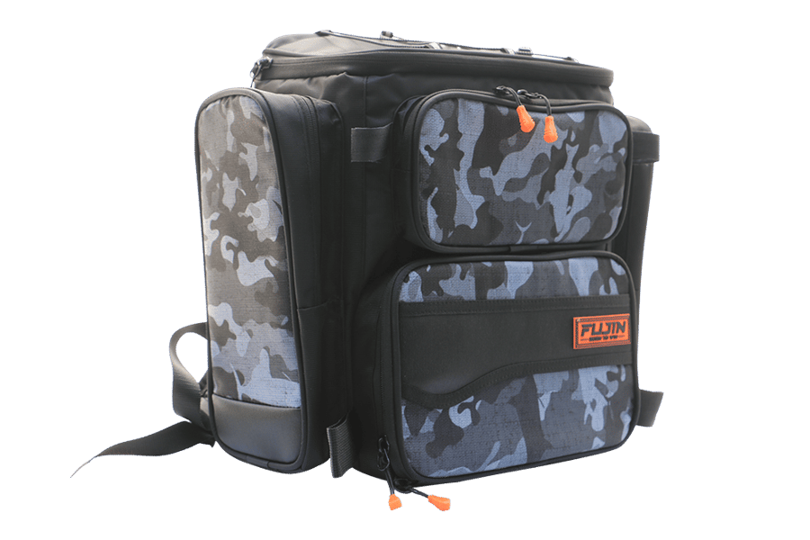 Çanta ve Kutular Fujin Black Camo Back Pack - Balıkçı Sırt Çantası