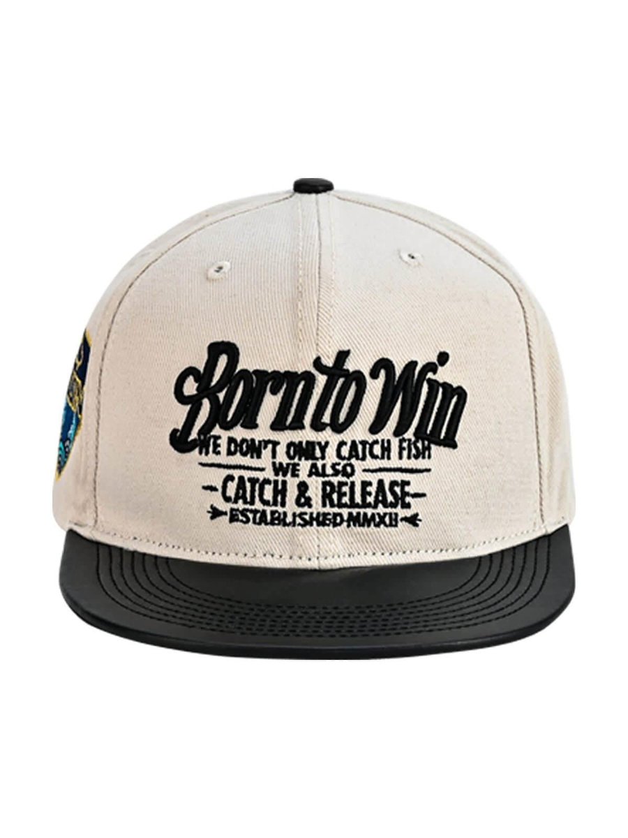 Balıkçı Giyim Fujin BTW Leather Visor Şapka Dirty White
