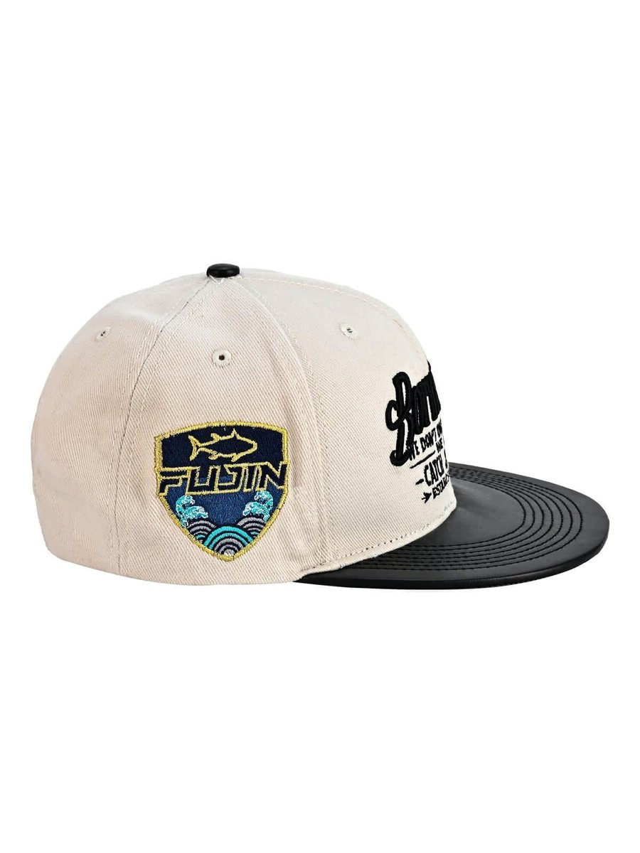Balıkçı Giyim Fujin BTW Leather Visor Şapka Dirty White